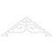 Ekena Millwork Pitch Finley Architectural Grade PVC Gable Pediment, 72"W x 27"H x 1"P (9/12) GPP072X027X100FIN - alternate 2